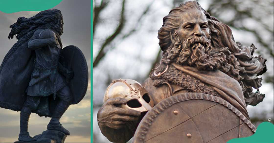 A statue of Harald Fairhair. A statue of Harald Fairhair.