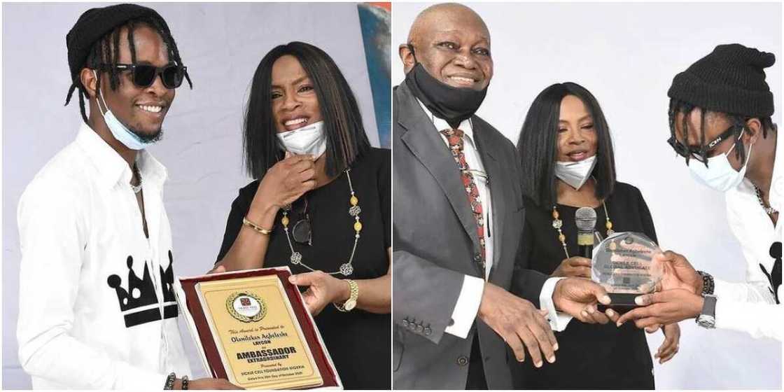 BBNaija winner Laycon receives awards from sickle cell foundation (photos) BBNaija winner Laycon receives awards from sickle cell foundation (photos)