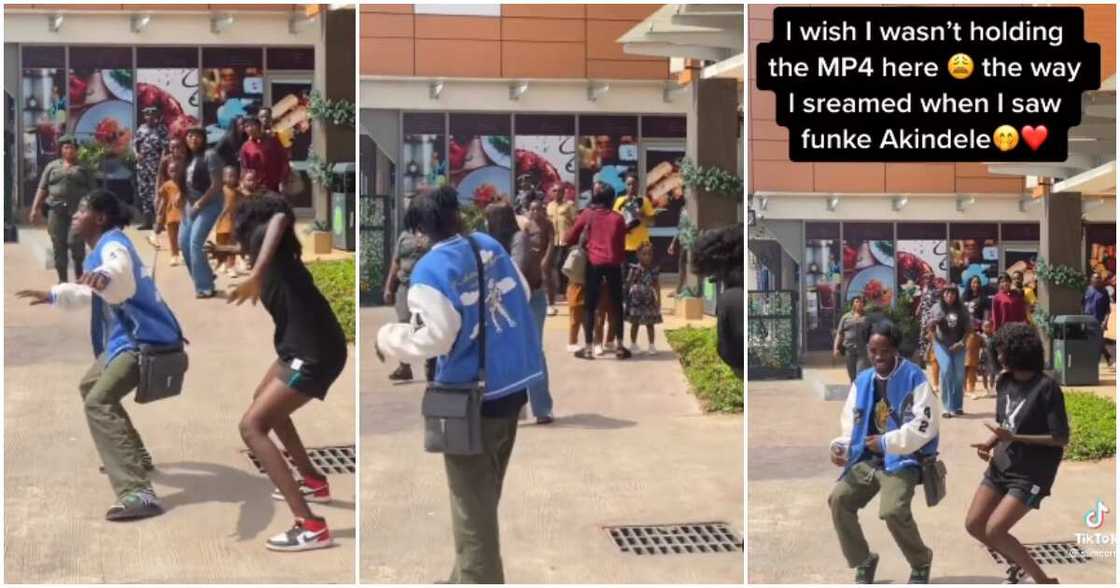 Funke Akindele surprises dancing TikTokers. Funke Akindele surprises dancing TikTokers.