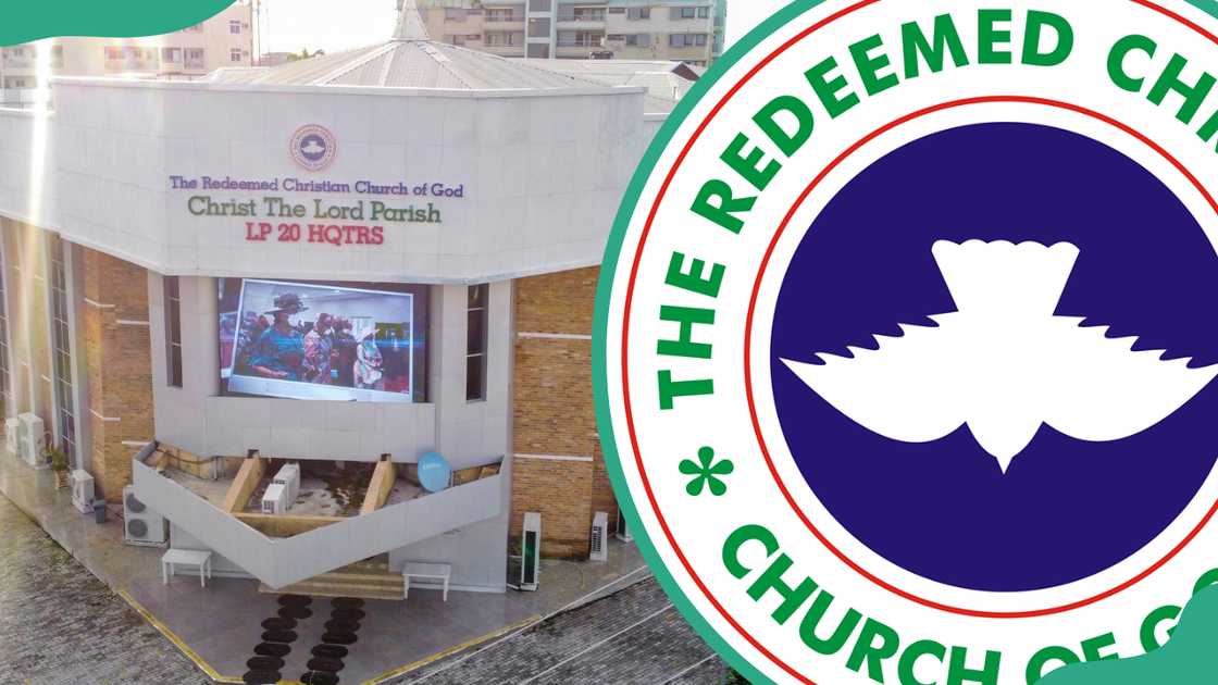 Redeemed Christian Church of God church building and official logo