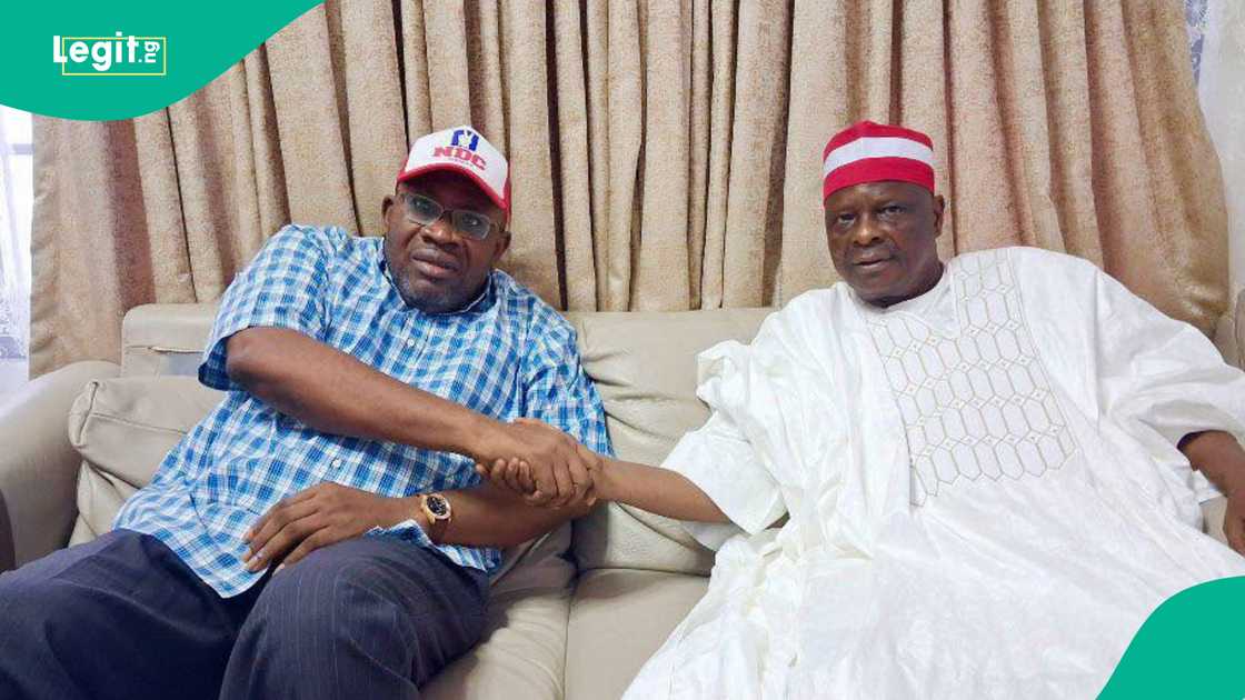 Rabiu Kwankwaso pays a condolence visit to Senator Seriake Dickson following the death of his longtime aide, Zamani Tanko. Rabiu Kwankwaso pays a condolence visit to Senator Seriake Dickson following the death of his longtime aide, Zamani Tanko.