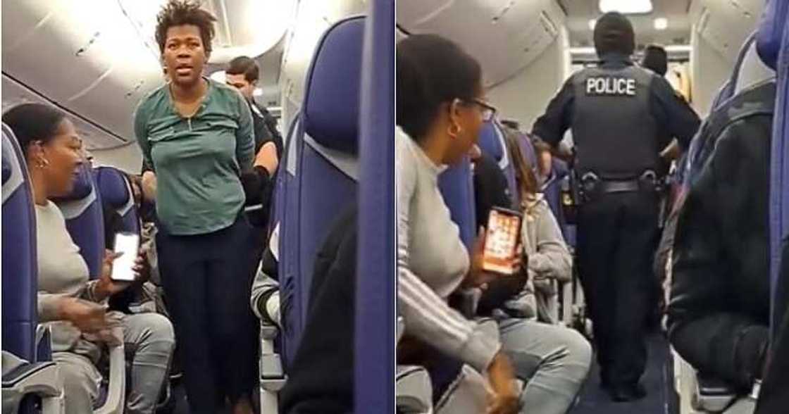 Woman attempts to open aeroplane door, mid flight, Jesus told me to Woman attempts to open aeroplane door, mid flight, Jesus told me to