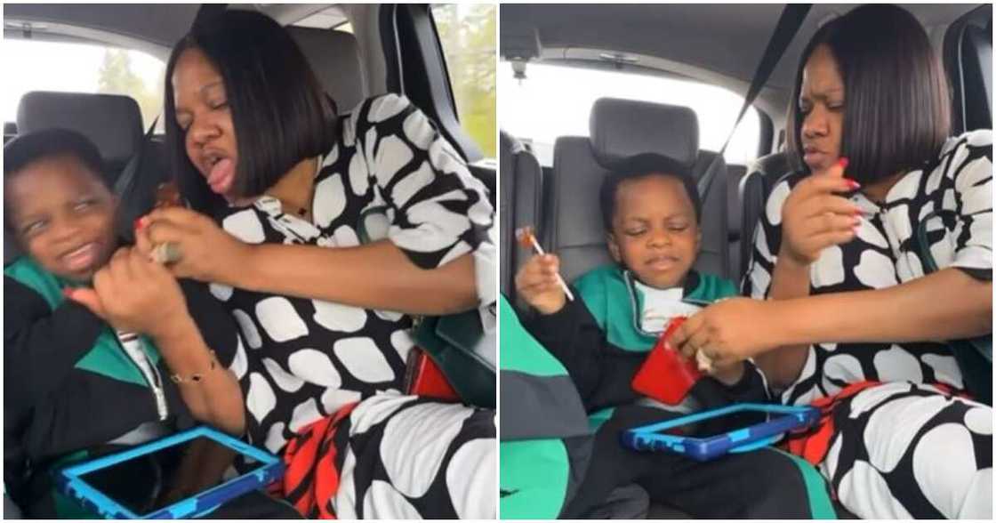 Actress Toyin Abraham and her son