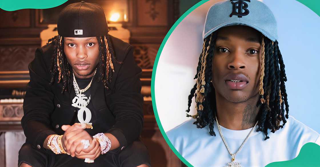 King Von poses in different places