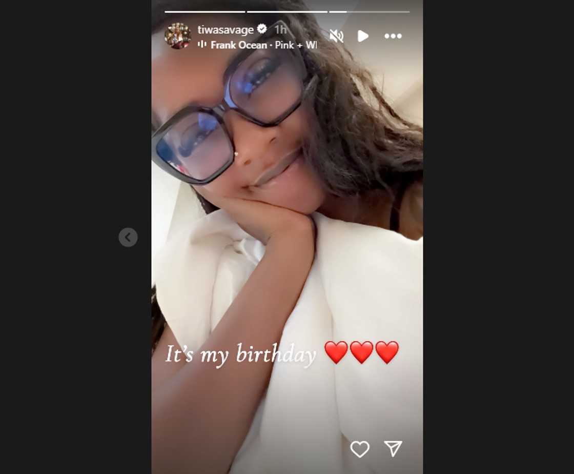 Tiwa Savage announces her 45th birthday. Tiwa Savage announces her 45th birthday.