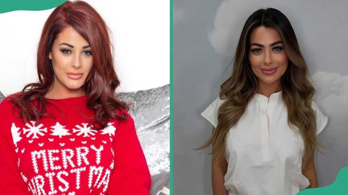 Jessica Hayes poses in different solo pictures