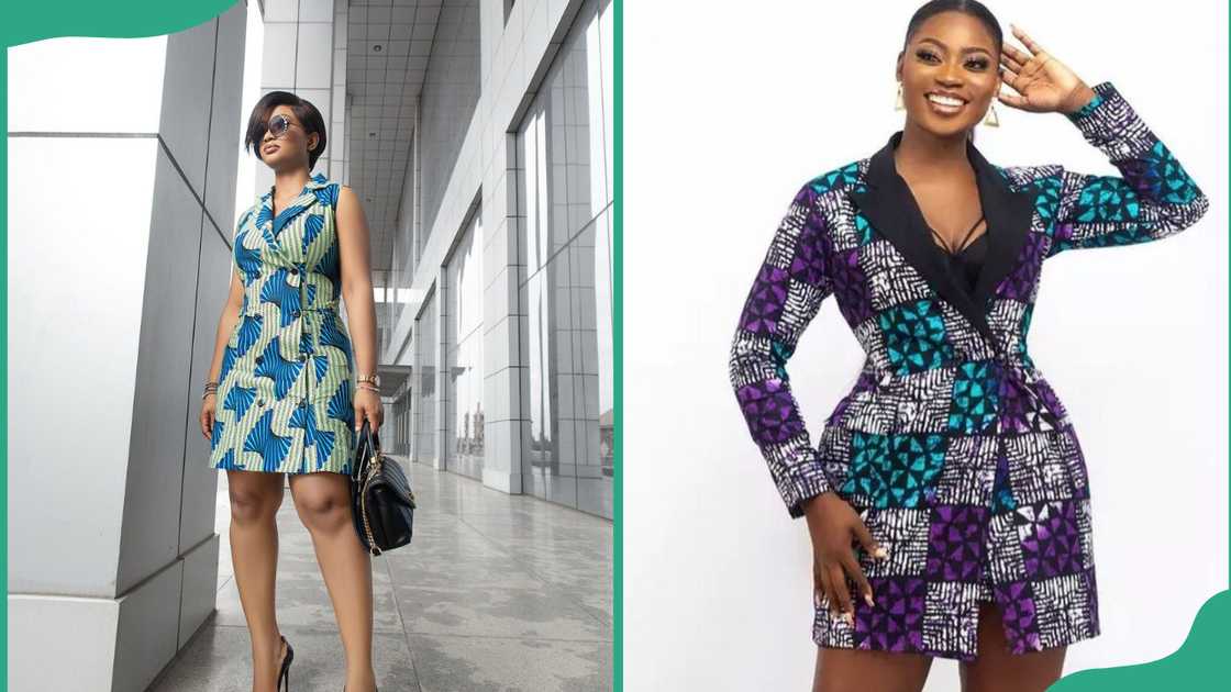 Blazer-style Ankara dresses