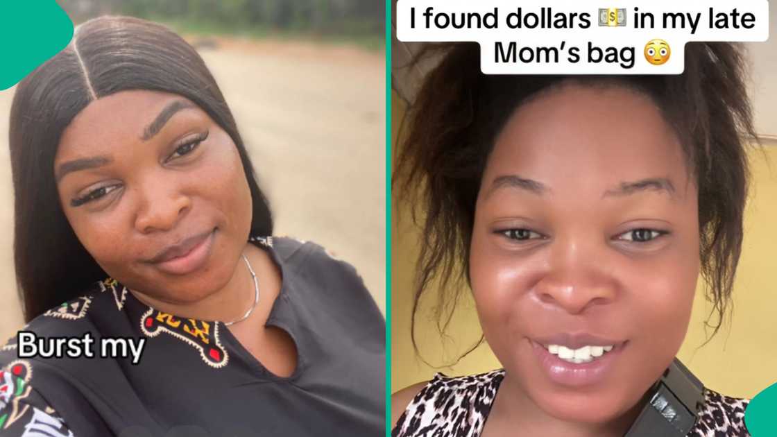 Reactions as lady displays the foreign banknotes she found in her late mum's waist bag
