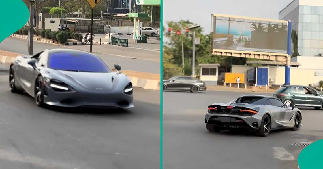 Nigerian man shares excitement and admiration after seeing 2024 McLaren car worth over N400m on Abuja road.