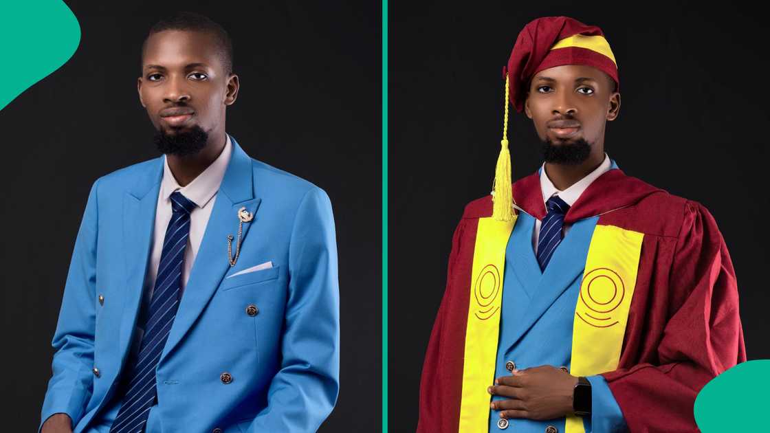 UNILAG graduate celebrates as he graduates with first class degree in economics, reveals he won 3 scholarships