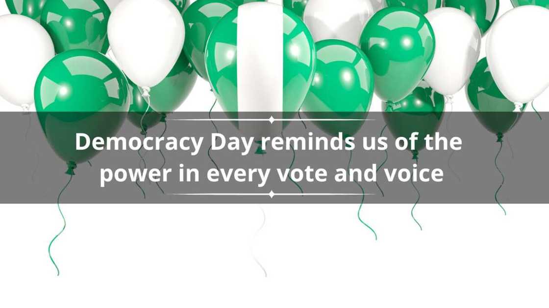 Green and white balloons signifying the colours of the flag of Nigeria Green and white balloons signifying the colours of the flag of Nigeria