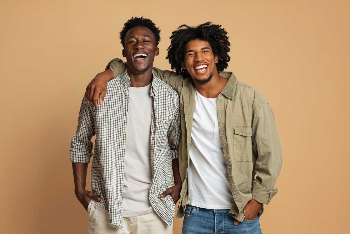 Two happy brothers Two happy brothers