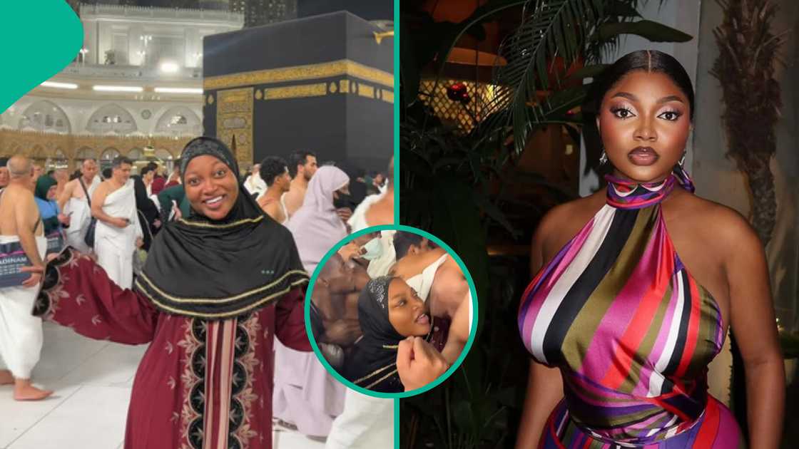 Nigerian influencer Papaya Ex documents her Umrah pilgrimage to Mecca.