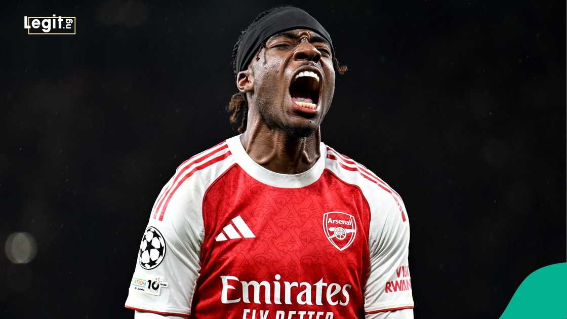 Noni Madueke, 2025 UEFA Champions League, Arsenal, Bayern München, London, England. Noni Madueke, 2025 UEFA Champions League, Arsenal, Bayern München, London, England.