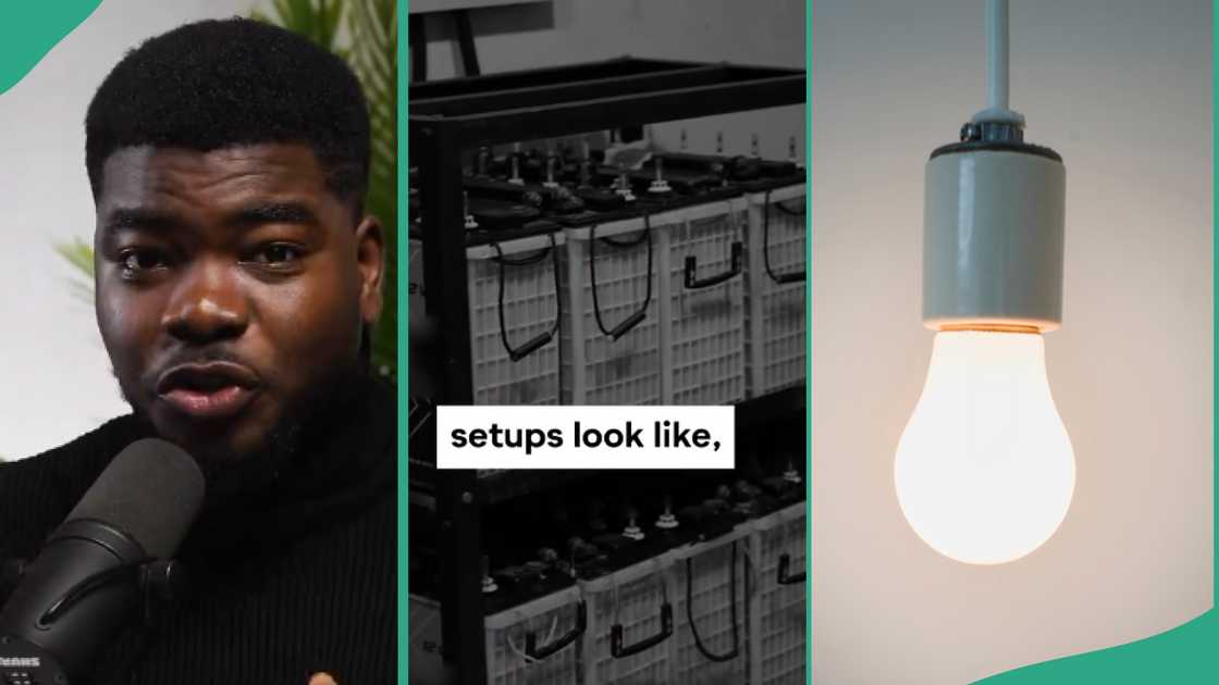 Man installs Huawei Power-M solar light. Man installs Huawei Power-M solar light.