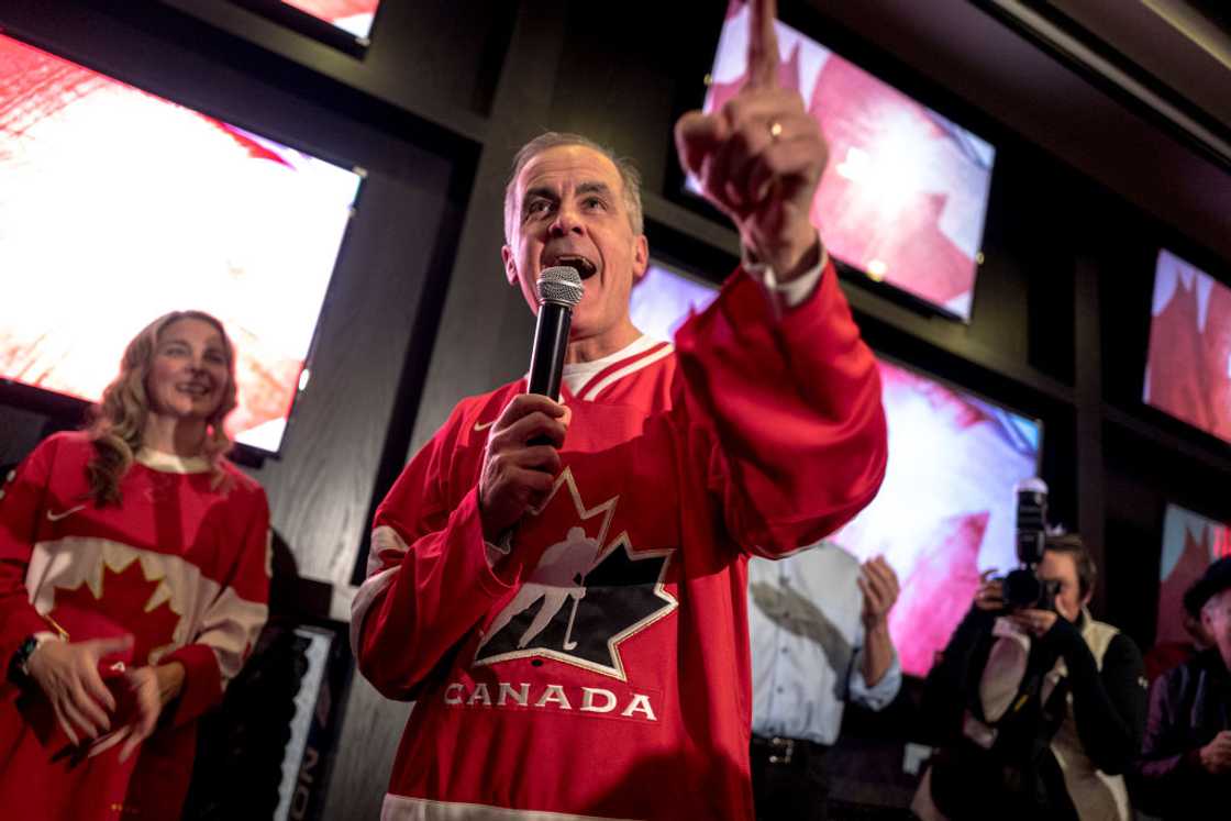 Canada's new prime minister Mark Carne speaking to an audience.