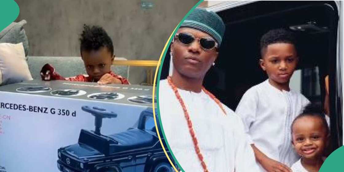 Wizkid and Jada P's second son AJ gets replica of mom's car.