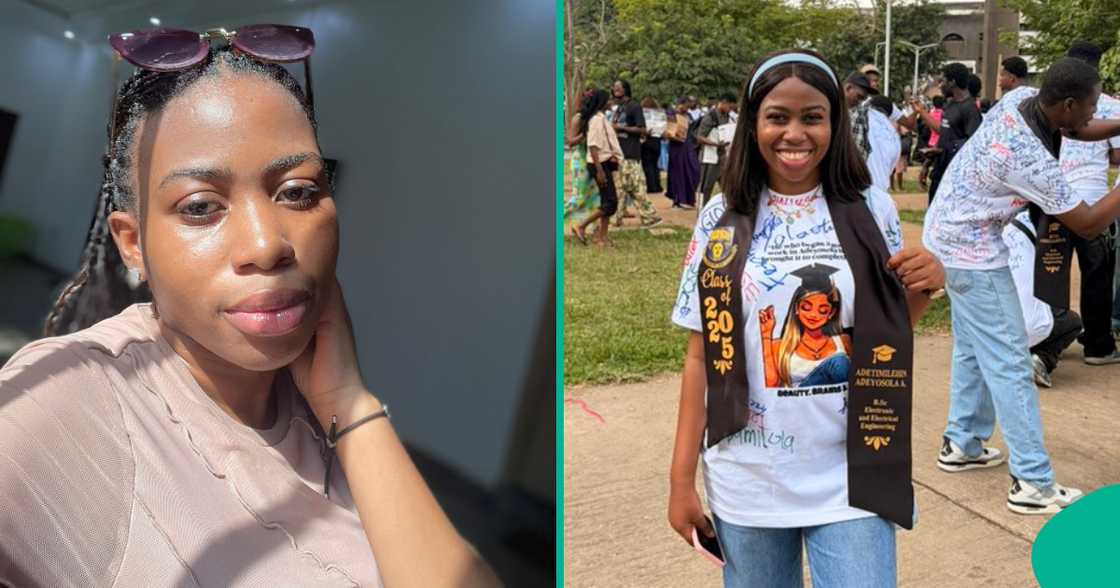 Lady who spent 7 years in OAU graduates.