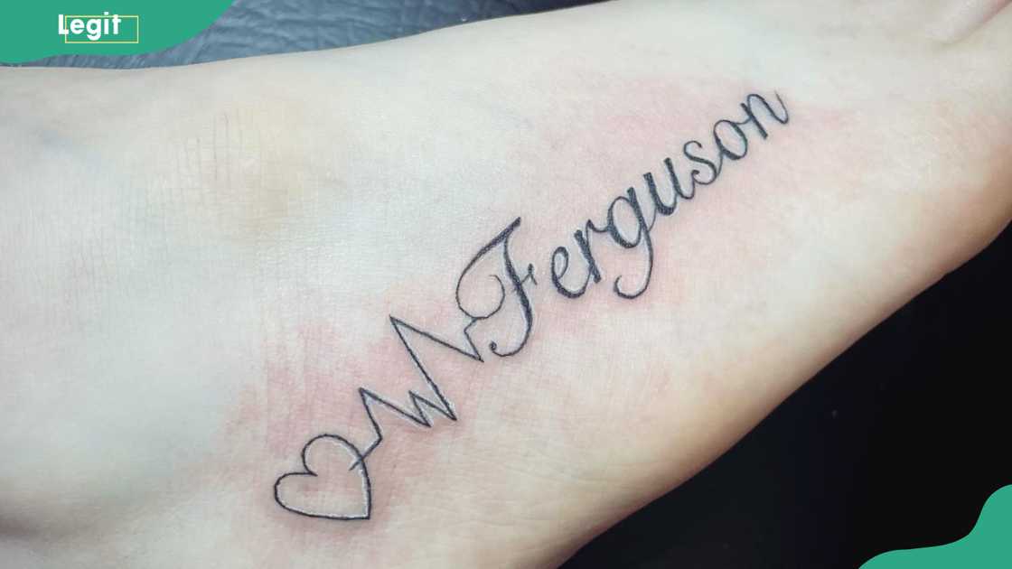 Last name tattoo