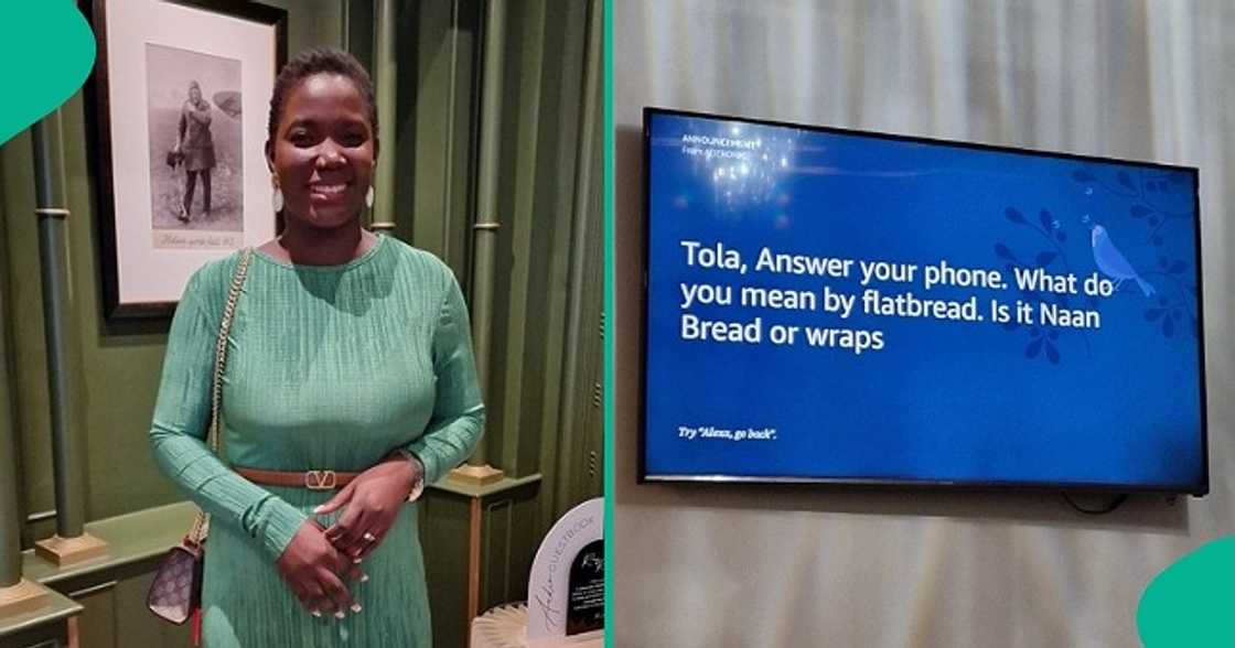 Lady displays message husband sent to her through television Lady displays message husband sent to her through television