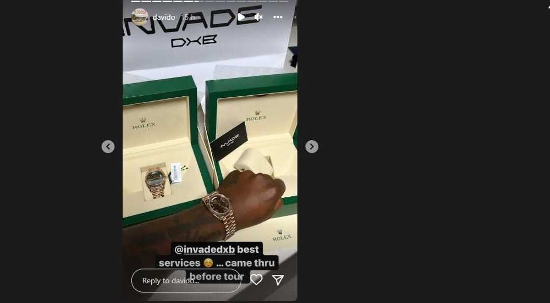 davido, rolex watch davido, rolex watch