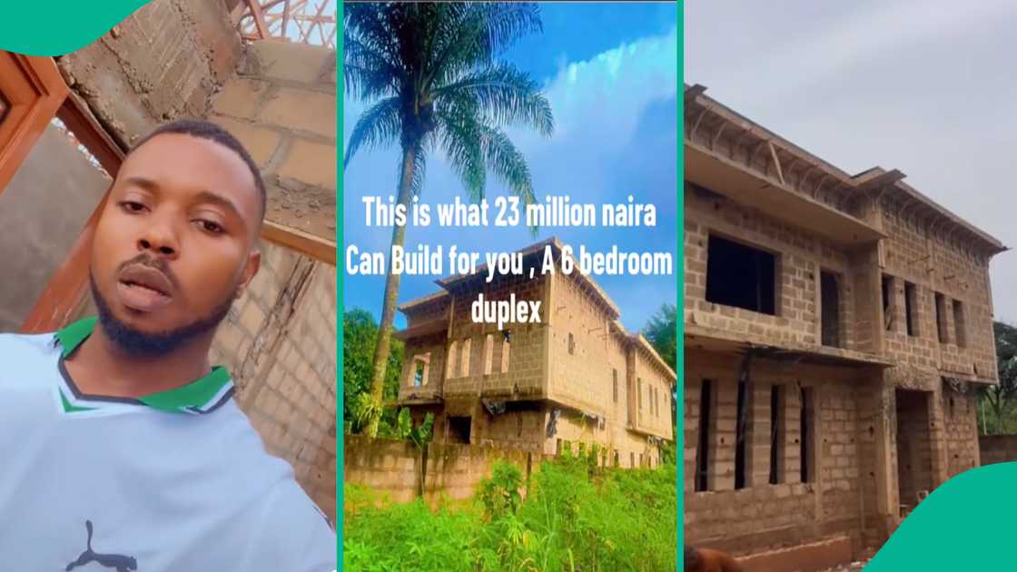 Man shares video of house he built with N23 million. Man shares video of house he built with N23 million.
