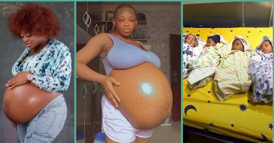 Nigerian woman welcomes quadruplets Nigerian woman welcomes quadruplets