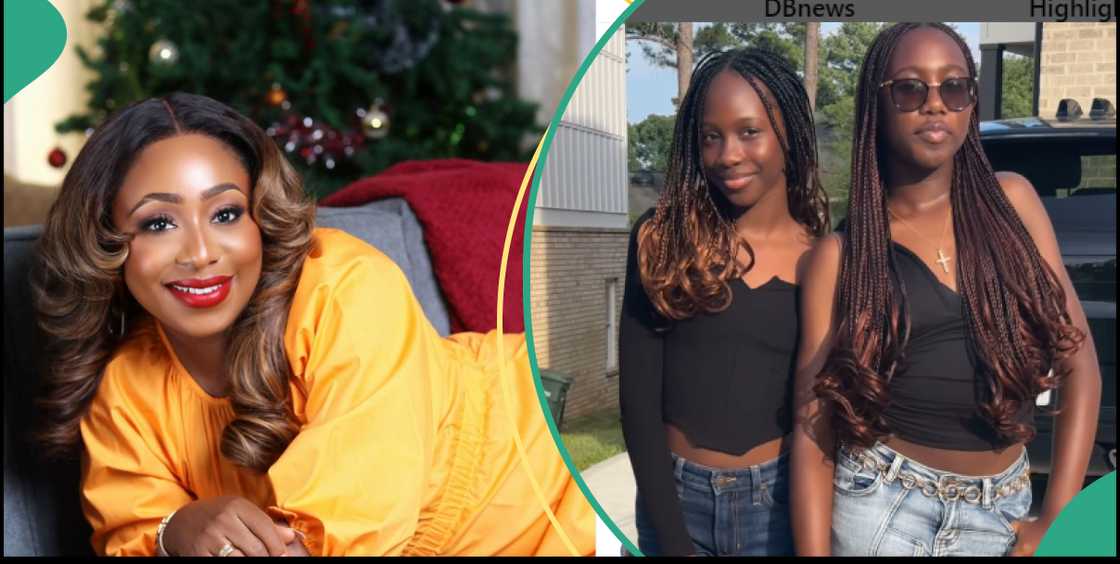 Dakore Egbuson shows off her daughters Dakore Egbuson shows off her daughters