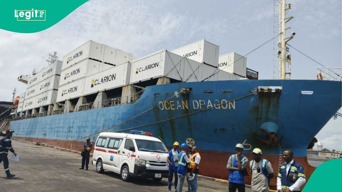 Nigerian-owned vessels MV Ccean Dragon berths at Onne Port Nigerian-owned vessels MV Ccean Dragon berths at Onne Port