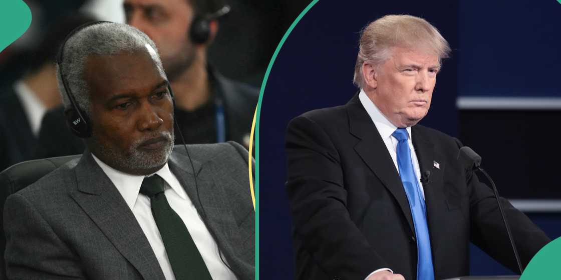 Nigerian FM Yusuf Tuggar and US President Trump Nigerian FM Yusuf Tuggar and US President Trump