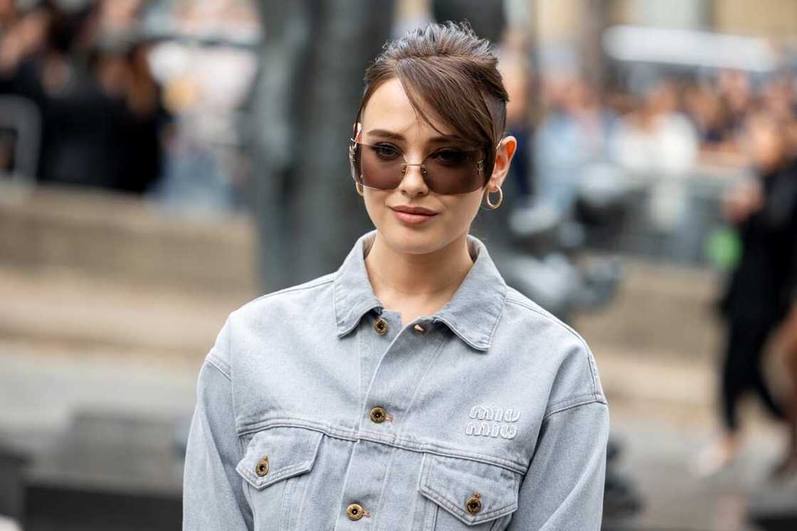 Katherine Langford attends the Miu Miu Womenswear Spring/Summer 2024 show Katherine Langford attends the Miu Miu Womenswear Spring/Summer 2024 show