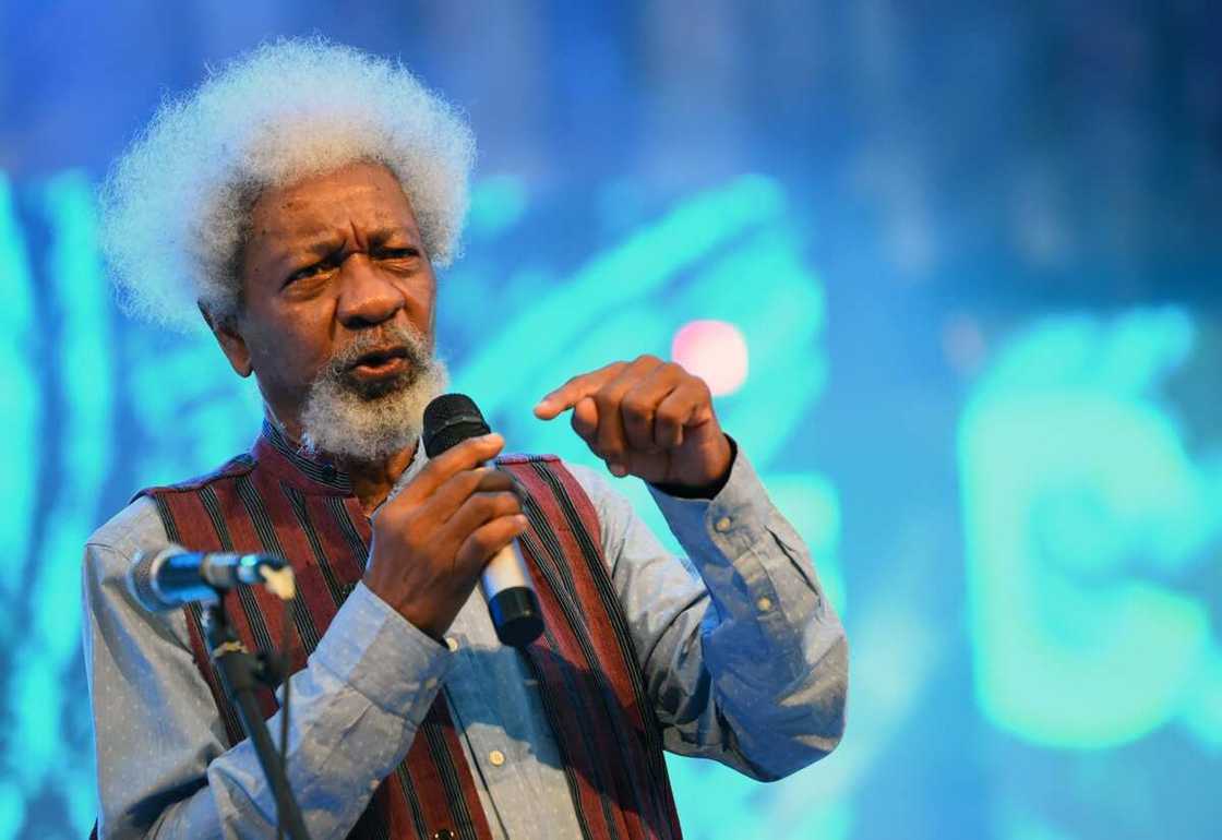 Professor Wole Soyinka delivers a speech Professor Wole Soyinka delivers a speech