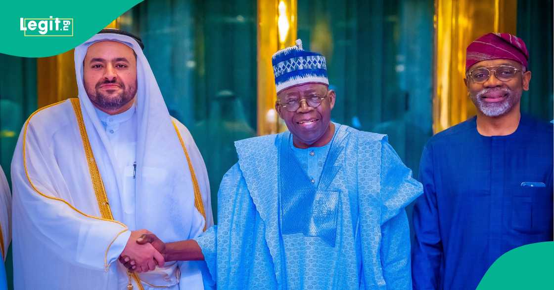 Shugaba Tinubu da tawagar Qatar. Shugaba Tinubu da tawagar Qatar.