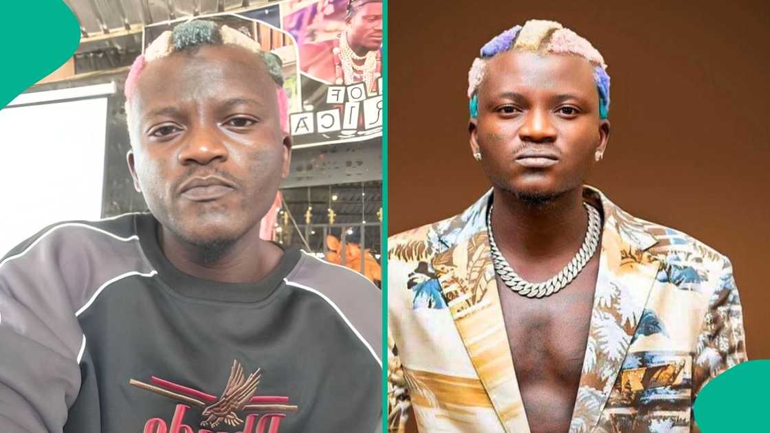 Portable frowns at lookalike impersonating him Portable frowns at lookalike impersonating him