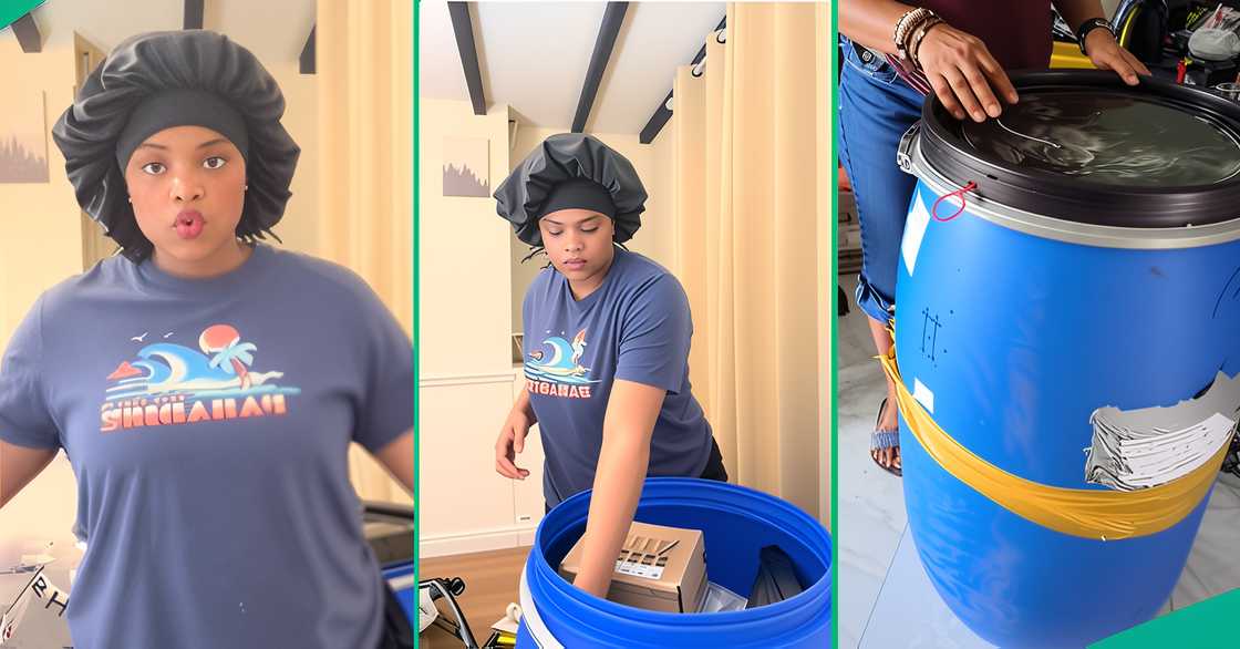 Lady in UK Uses Barrel To Ship Goods To Her Family in Nigeria, Gives Breakdown of Amount She Spent Lady in UK Uses Barrel To Ship Goods To Her Family in Nigeria, Gives Breakdown of Amount She Spent