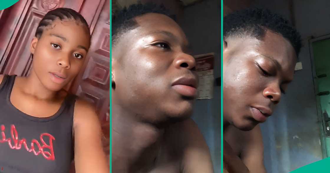 A lady's boyfriend cries bitterly as she gains admission into university A lady's boyfriend cries bitterly as she gains admission into university