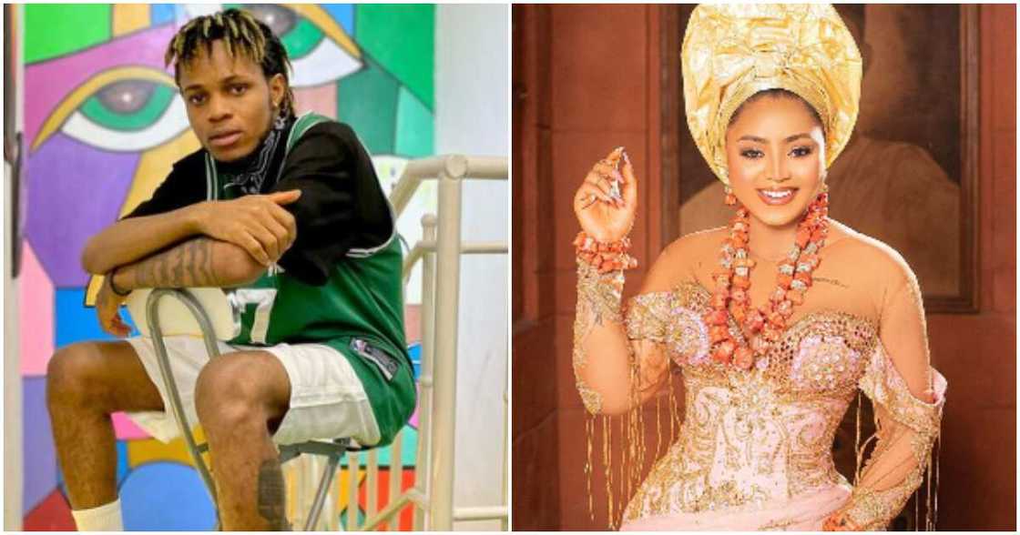 Actress Regina Daniels and her brother