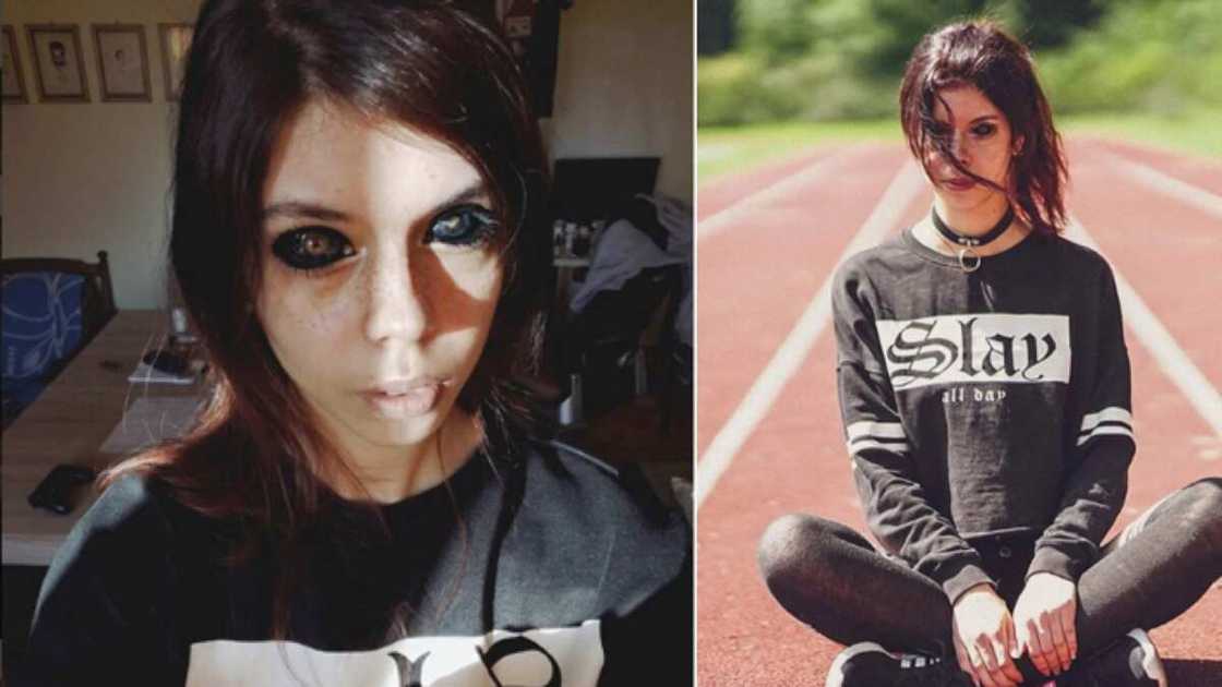 Budurwa ta makance bayan ta je anyi mata fenti a cikin kwayar ido ya koma baki Budurwa ta makance bayan ta je anyi mata fenti a cikin kwayar ido ya koma baki