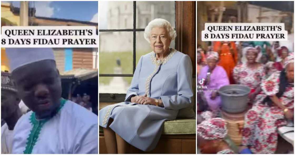 Photos of Cute Abiola at Queen Elizabeth's 8 days Fidau prayers Photos of Cute Abiola at Queen Elizabeth's 8 days Fidau prayers