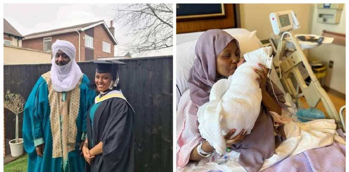 Sanusi II da Sa'adatu da jinjirarsu Sanusi II da Sa'adatu da jinjirarsu