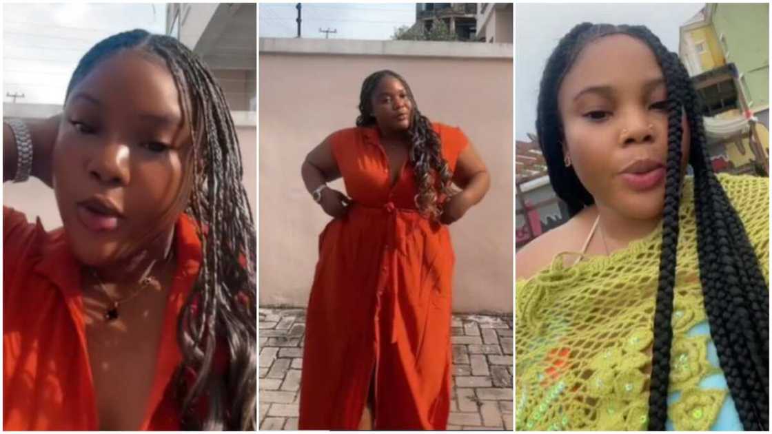 Chubby lady lamented/lady said young boys approached her. Chubby lady lamented/lady said young boys approached her.