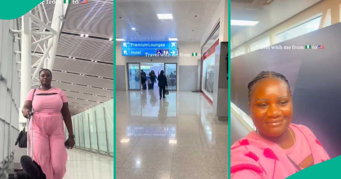 Nigerian lady travels from Nigeria to the US