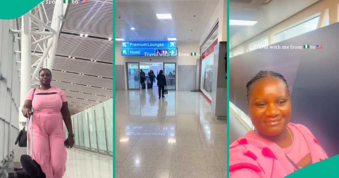 Nigerian lady travels from Nigeria to the US Nigerian lady travels from Nigeria to the US