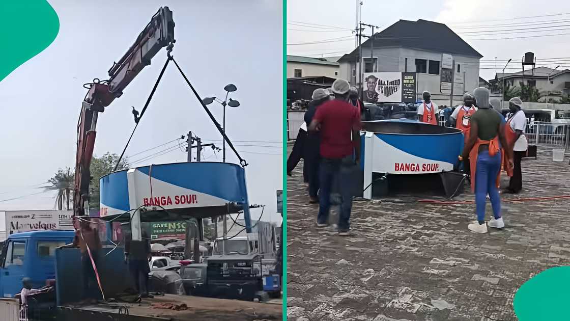 Chef spends months preparing giant pot of banga soup