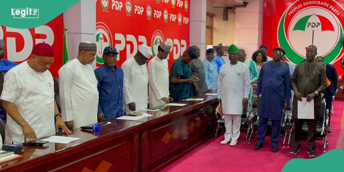 PDP governors and other bigwigs in fresh meeting in Abuja over party’s ceaseless crisis PDP governors and other bigwigs in fresh meeting in Abuja over party’s ceaseless crisis