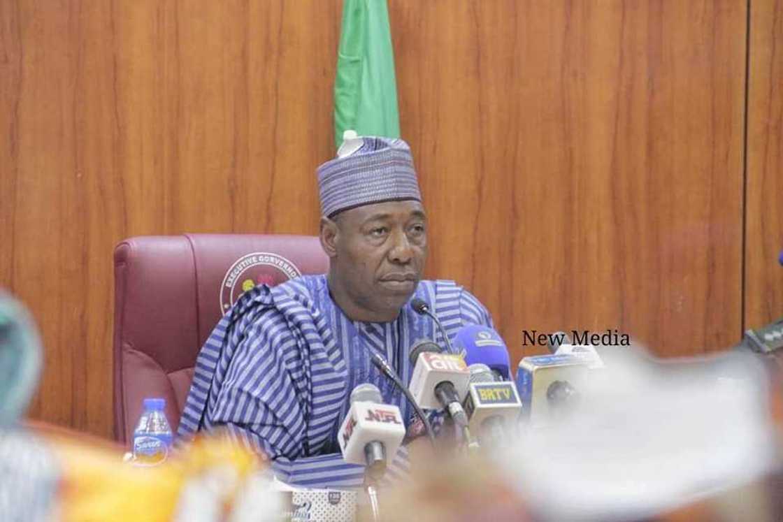 Gwamnan jihar Borno, Babagana Umaru Zulum. Gwamnan jihar Borno, Babagana Umaru Zulum.