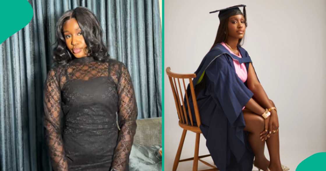 Female graduate rejoices, says she didn't date or sleep with anyone in school. Female graduate rejoices, says she didn't date or sleep with anyone in school.