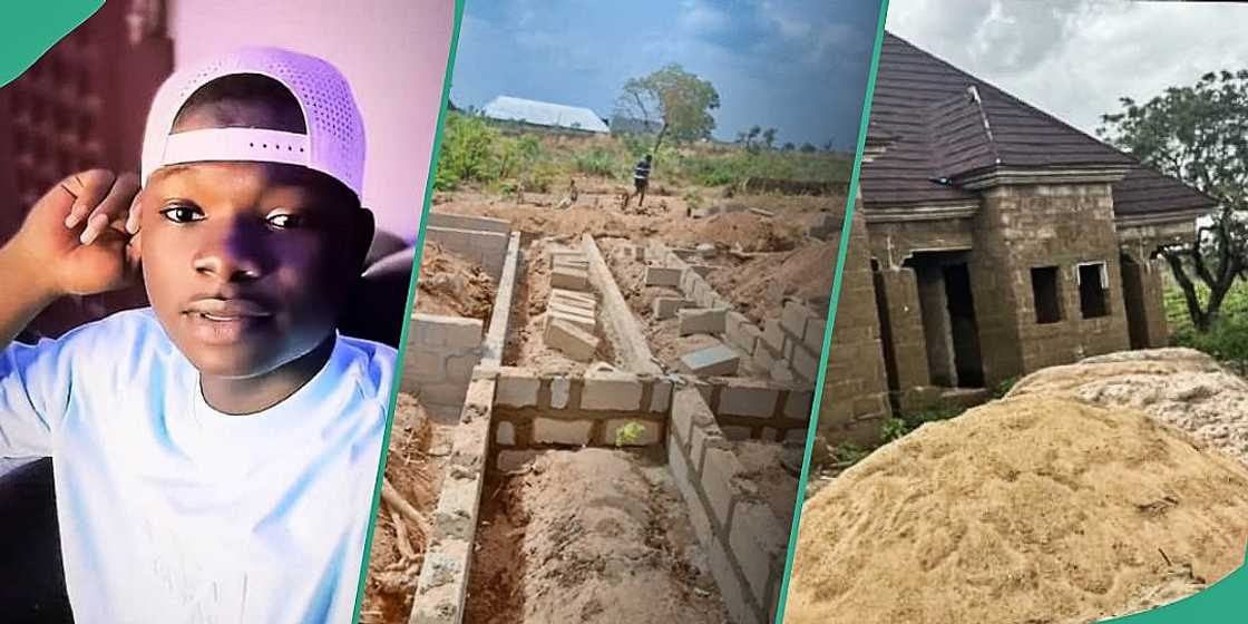 Nigerian man shows off his building project