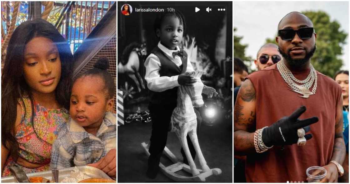 Photos of Davido, Larissa London and Dawson