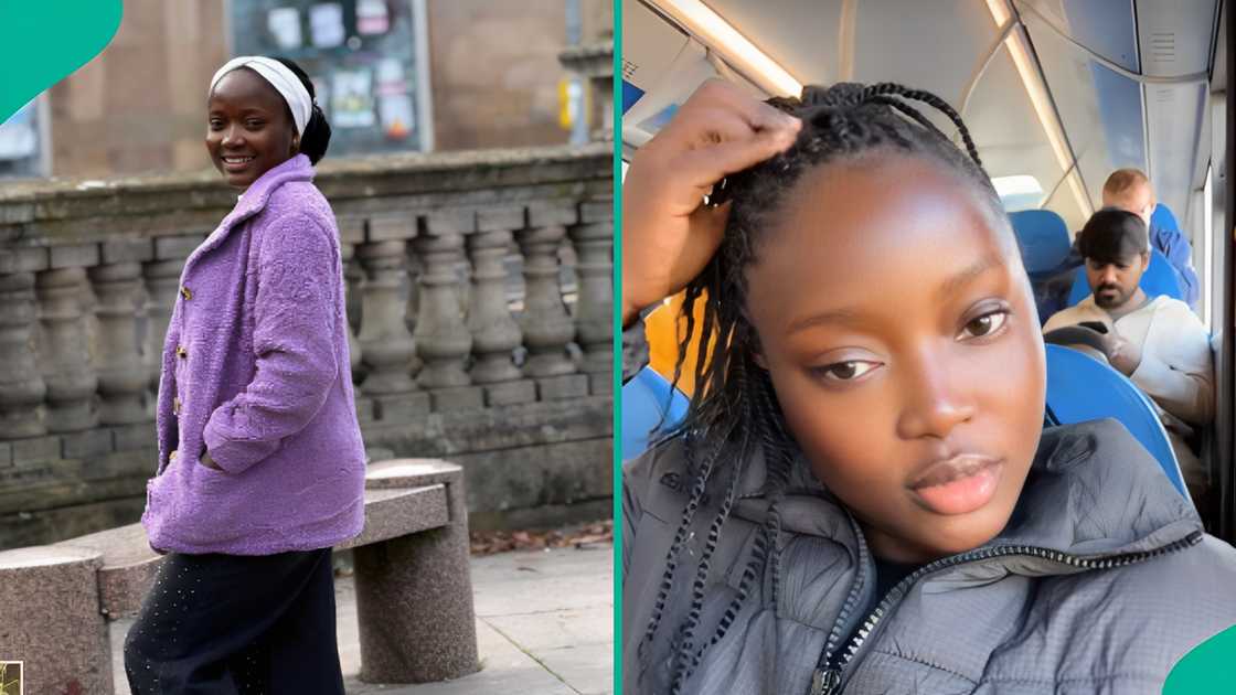 A Nigerian lady flies to UK after successfully getting her study visa approved. A Nigerian lady flies to UK after successfully getting her study visa approved.